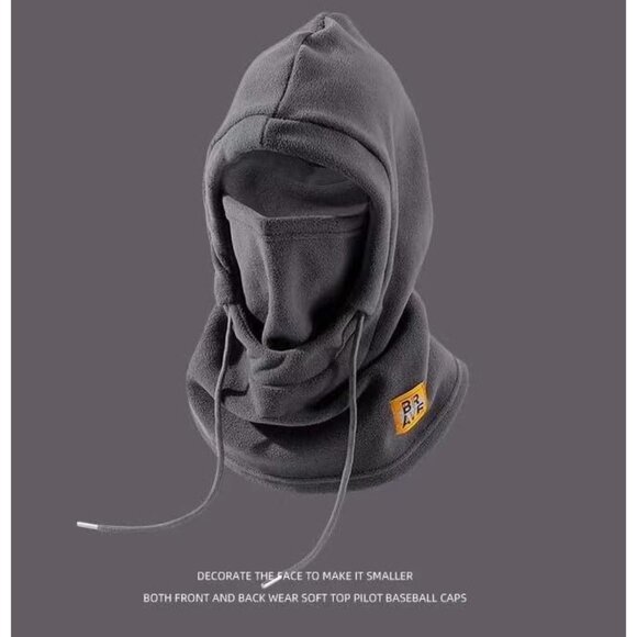 Winter Fleece Ski Mask for Men Women Balaclava Face Mask Windproof Thermal Hood - Picture 3 of 6